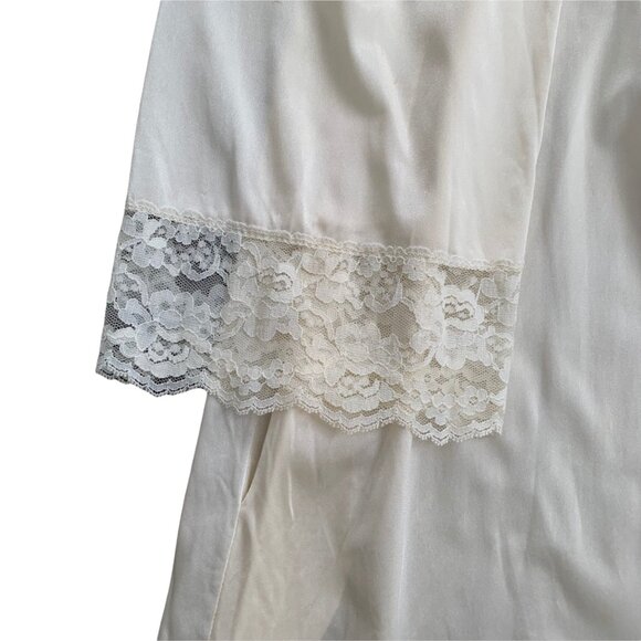 Vintage Gilead Cream Floral Lace Romantic Lingerie Nightie Pajama Nightgown L - Picture 5 of 6